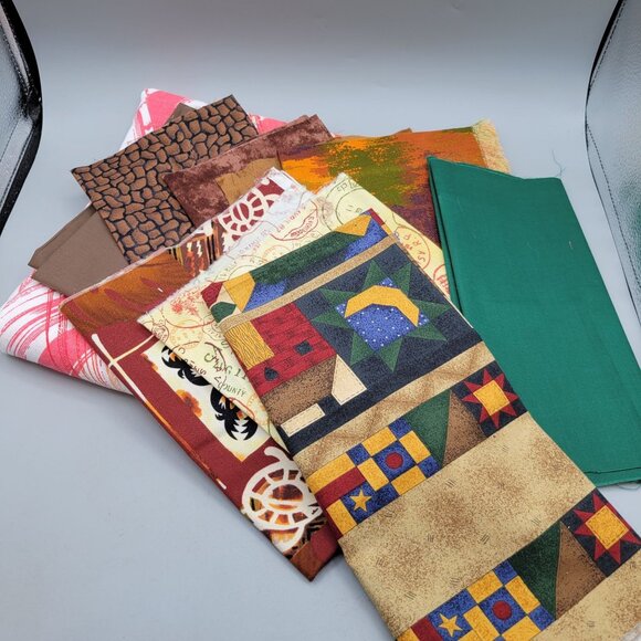 Fabric Scraps Various Prints and Sizes Crafting Quilting Fabric Bundle 4.8 lbs - Picture 3 of 4